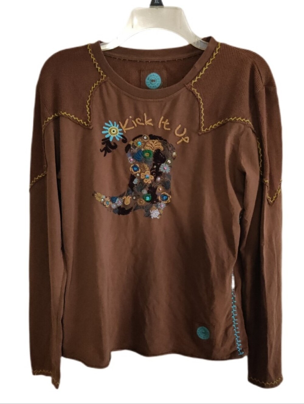 Double D. Ranch Kick It Up Embroidered Long Sleeve Shirt
